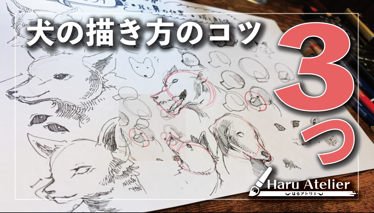 犬のイラストのコツは3つだけ コピックで塗る簡単な描き方解説 Haru Atelier